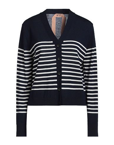 N°21 Cardigan Navy 100% Virgin Wool