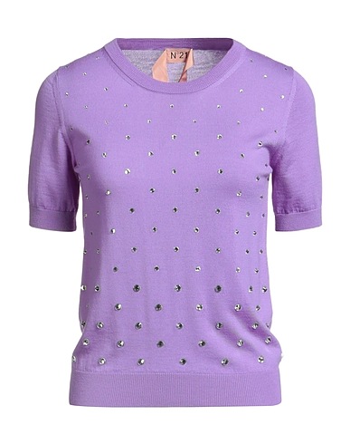 N°21 Jumper Purple 100% Virgin Wool, Glass