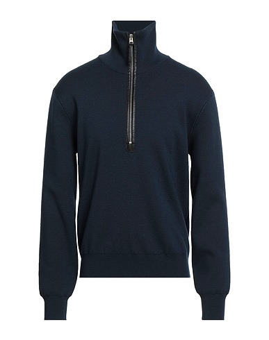 TOM FORD Sweater with zip Navy 100% Wool