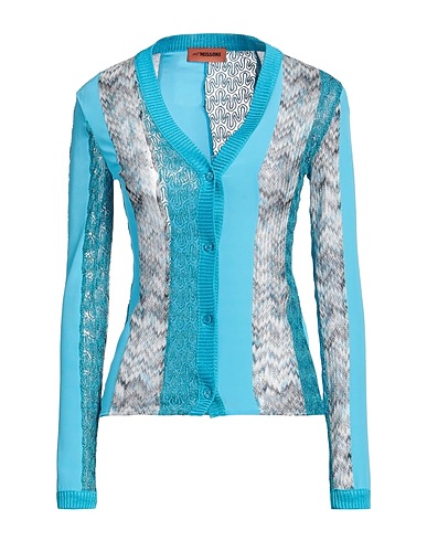 MISSONI カーディガン アジュールブルー レーヨン 50% / シルク 33% / キュプラ 11% / ポリエステル 6%