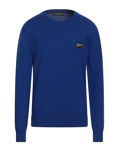 DOLCE&GABBANA Sweater Bright blue 90% Virgin Wool, 10% Cashmere