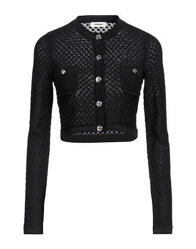 SANDRO Cardigan Black 53% Viscose, 44% Polyamide, 3% Elastane