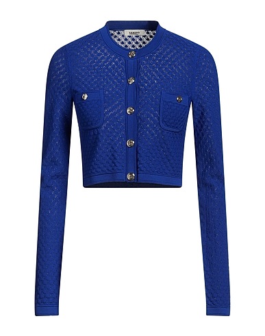 SANDRO Cardigan Bright blue 53% Viscose, 44% Polyamide, 3% Elastane