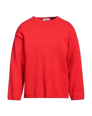 SANDRO Sweater Red 82% Cotton, 16% Polyamide, 2% Elastane