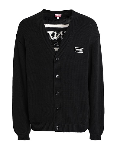 KENZO カーディガン ブラック コットン 72% / ナイロン 25% / ウール 2% / ポリウレタン® 1%