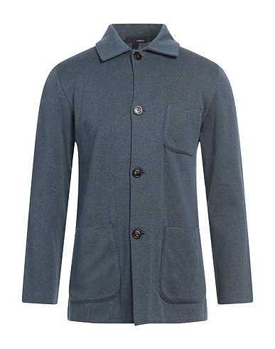 LARDINI Cardigan Slate blue 100% Cotton