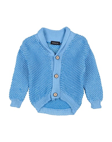 MONNALISA Cardigan Sky blue 100% Cotton