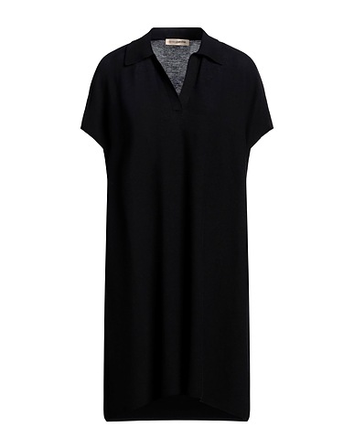 GENTRYPORTOFINO Short dress Midnight blue 85% Cotton, 15% Cashmere