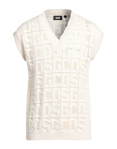 GCDS Jumper Cream 50% Cotton, 50% Acrylic