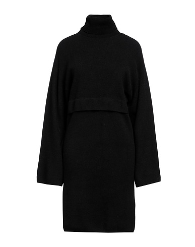THE KOOPLES Sheath dress Black 32% Fox hair, 30% Polyacrylic, 23% Viscose, 10% Wool, 5% Cashmere