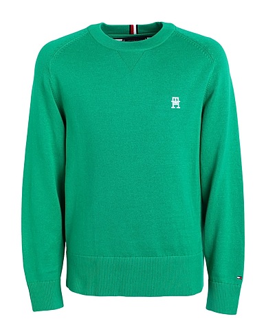 TOMMY HILFIGER Pullover Verde 100% Cotone