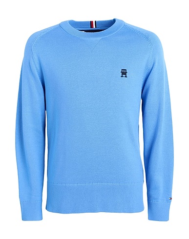 TOMMY HILFIGER Pullover Blu chiaro 100% Cotone
