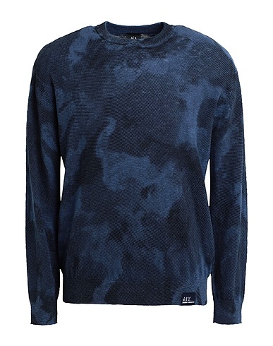 ARMANI EXCHANGE Jumper Slate blue 75% Cotton, 25% Linen