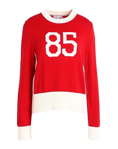 TOMMY HILFIGER Jumper Red 39% Cotton, 39% Polyamide, 22% Wool