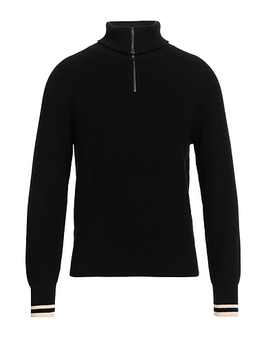 BALLANTYNE Jumper with zip Black 100% Cotton