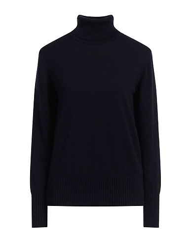 ALPHA STUDIO Polo neck Midnight blue 70% Wool, 30% Cashmere