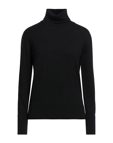 ALPHA STUDIO タートルネック ブラック ウール 70% / カシミヤ 30%