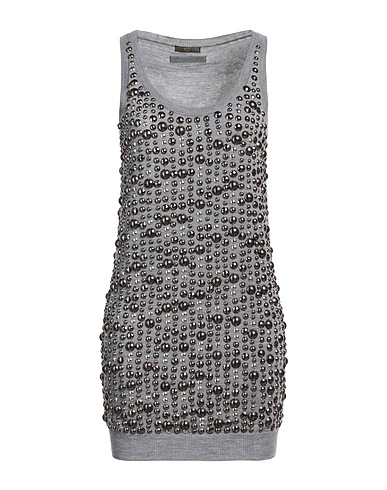 ICE ICEBERG Sleeveless sweater Grey 100% Virgin Wool