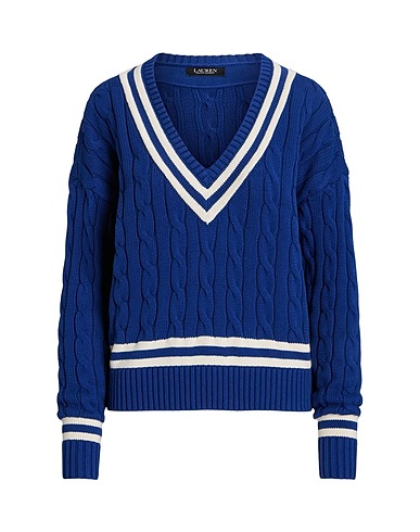 LAUREN RALPH LAUREN Sweater  CABLE-KNIT CRICKET SWEATER 
 Navy 92% Cotton, 8% Cashmere