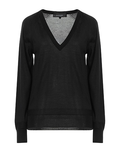 VERSACE Jumper Black 35% Cashmere, 34% Wool, 30% Silk, 1% Other Fibres
