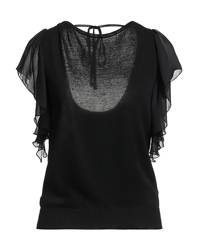 ATOS LOMBARDINI Sweater Black 60% Acetate, 40% Silk, Cotton