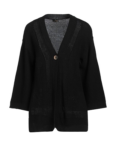 ACTITUDE by TWINSET Cardigan Black 55% Linen, 45% Cotton