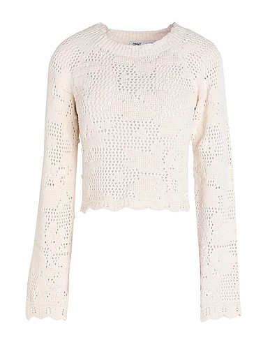 ONLY Sweater Off white 64% Recycled cotton, 36% Polyester