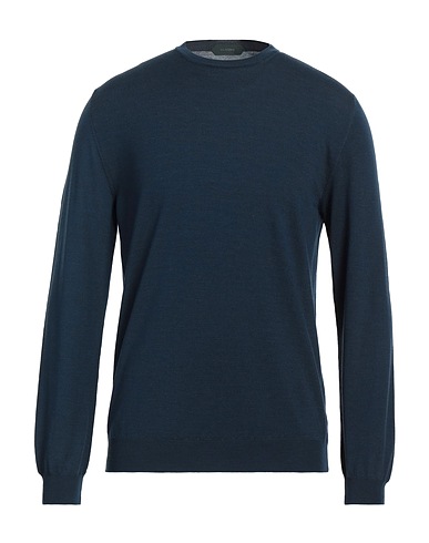 ZANONE Jumper Navy blue 95% Virgin Wool, 5% Polyamide