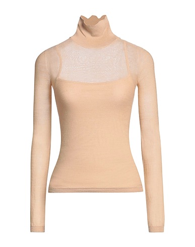 MAX MARA Polo neck Sand 100% Virgin Wool