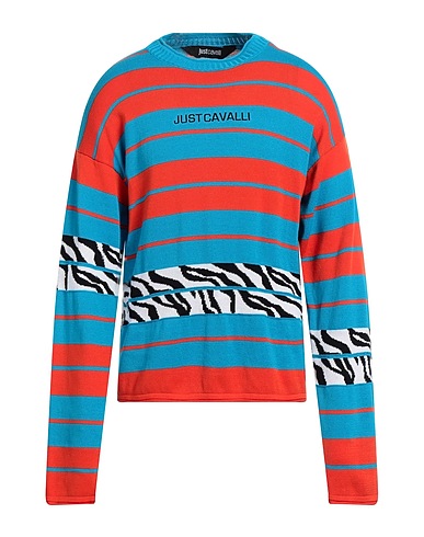 JUST CAVALLI Jumper Turquoise 100% Cotton