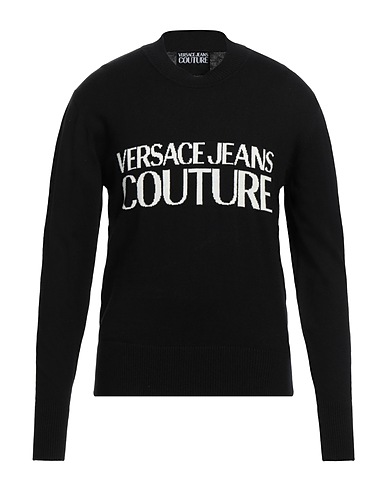 VERSACE JEANS COUTURE Jumper Black 95% Cotton, 5% Cashmere