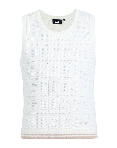 GCDS Pullover Elfenbein 50% Baumwolle, 50% Acryl