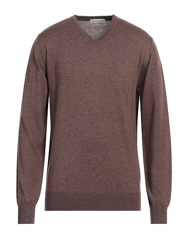 CASHMERE COMPANY Sweater Chocolate brown 40% Wool, 30% Cashmere, 15% Silk, 15% Nylon