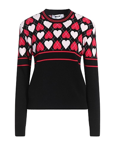 MSGM Pullover Nero 80% Viscosa, 20% Poliestere