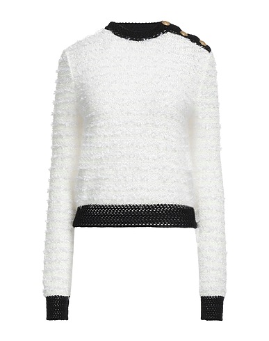 BALMAIN Jumper White 55% Polyester, 33% Polyamide, 12% Cotton