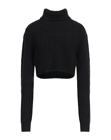 DSQUARED2 Turtleneck Black 46% Wool, 30% Acrylic, 14% Polyamide, 10% Alpaca wool, Cow leather