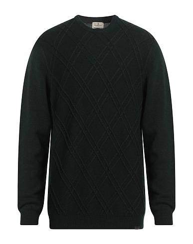 BROOKSFIELD Jumper Dark green 35% Polyamide, 30% Viscose, 30% Wool, 5% Cashmere