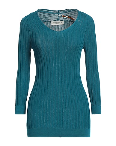 GOLDEN GOOSE Jumper Deep teal 100% Cotton