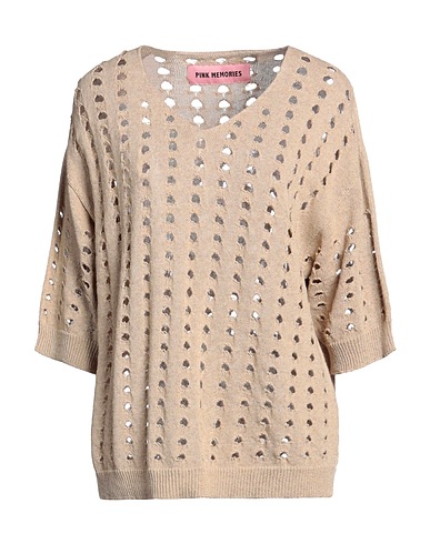 PINK MEMORIES Jumper Sand 50% Cotton, 50% Acrylic