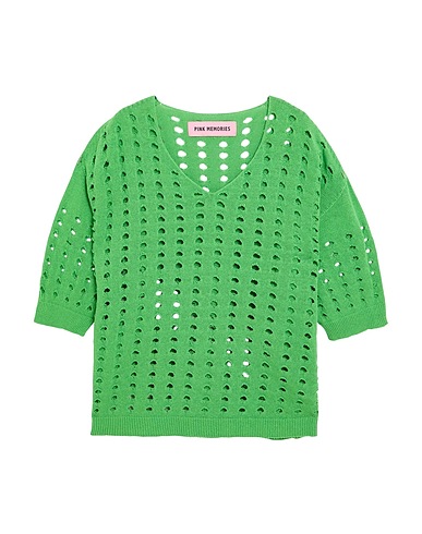 PINK MEMORIES Sweater Green 50% Cotton, 50% Acrylic