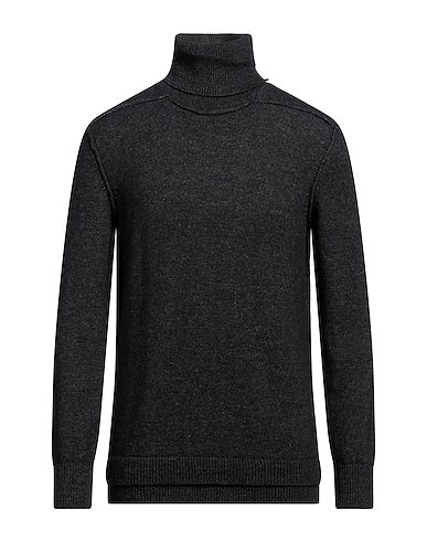 ISABEL BENENATO Polo neck Charcoal 75% Alpaca wool, 25% Polyamide