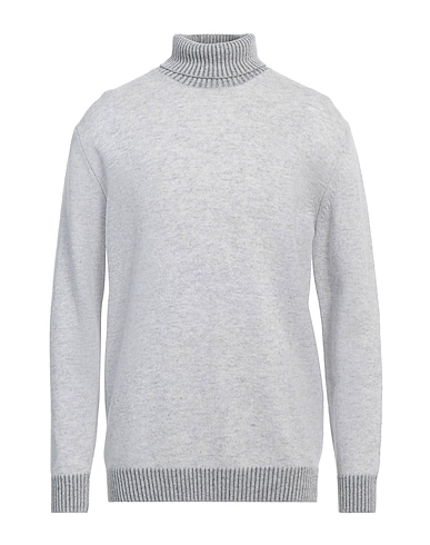 CASHMERE COMPANY Polo neck Light grey 100% Geelong Wool