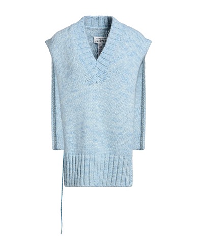 MAISON MARGIELA Maglia Gilet Celeste 42% Lana di alpaca, 30% Cotone, 28% Lana