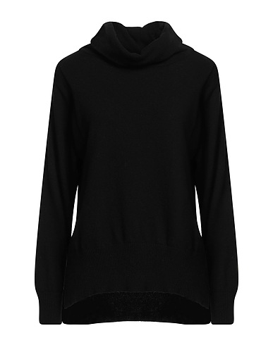 EUROPEAN CULTURE Polo neck Black 40% Wool, 30% Viscose, 20% Polyamide, 10% Cashmere