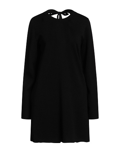 SEMICOUTURE Short dress Black 100% Virgin Wool, Polyester, Viscose, Elastane, Silk