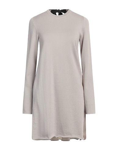 SEMICOUTURE Short dress Taupe 100% Virgin Wool, Polyester, Viscose, Elastane, Silk