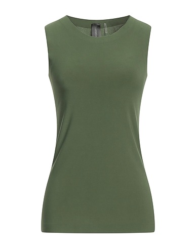 NORMA KAMALI Sleeveless sweater Military green 95% Polyester, 5% Elastane