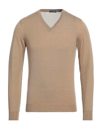 DRUMOHR Pullover Cammello 100% Super 140s Lana