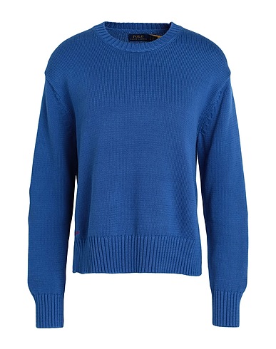 POLO RALPH LAUREN Pullover COTTON CREWNECK SWEATER
 Blu 100% Cotone