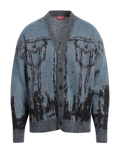 DIESEL Cardigan Light blue 47% Mohair wool, 35% Nylon, 18% Wool